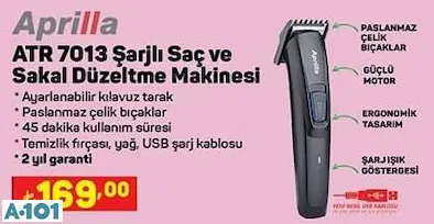 APRİLLA ŞARJLI SAÇ VE SAKAL DÜZELTME MAKİNESİ